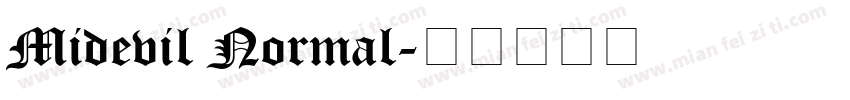 Midevil Normal字体转换